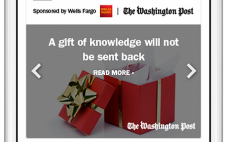 New Washington Post promotional unit integrates editorial content to deliver a tailored ad experience The Washington Post 1