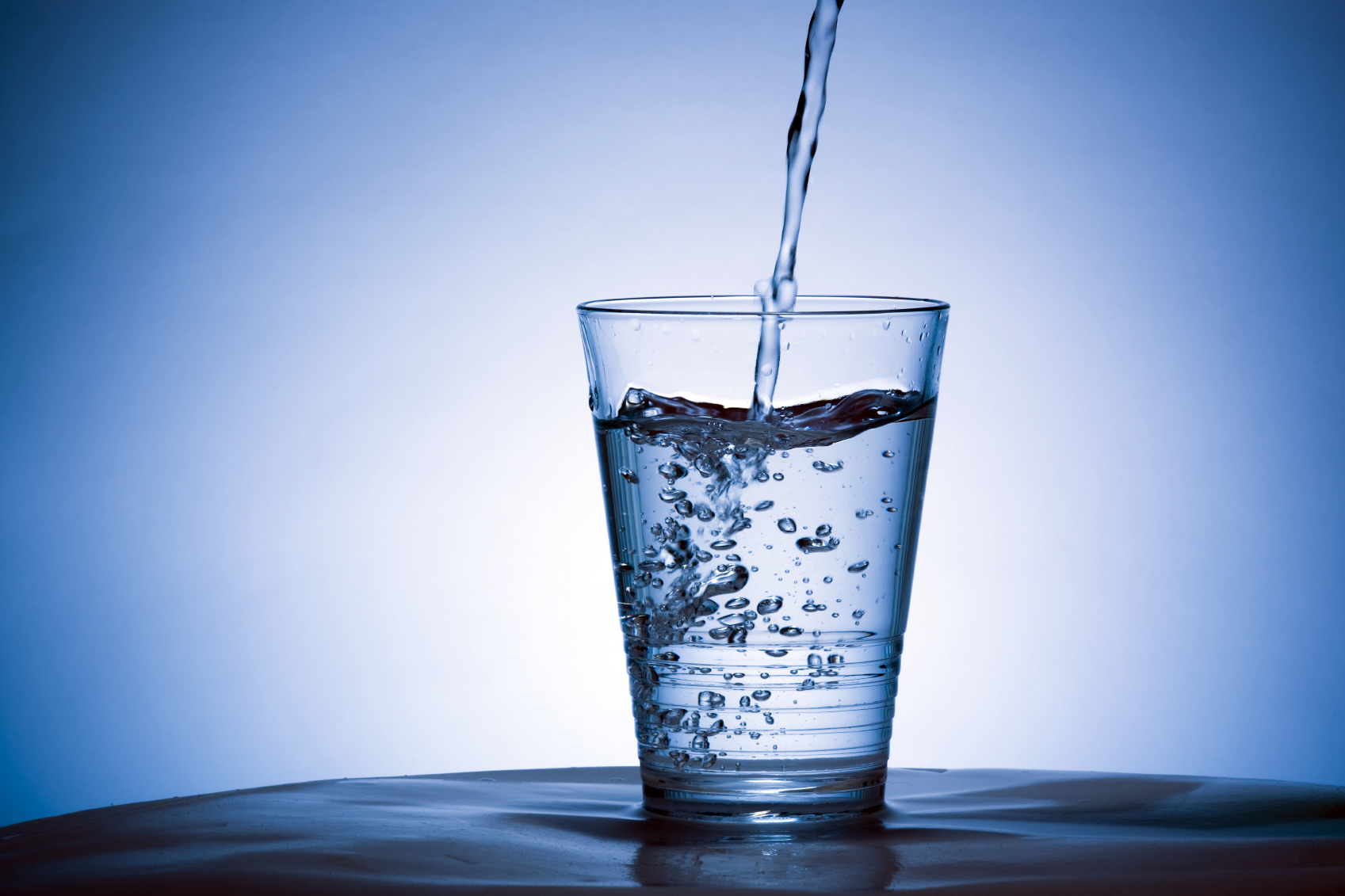 Clean water in glass